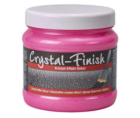 Crystal-Finish, vopsea decorativa cu efect sidefat, Neon Pink, 750 ml