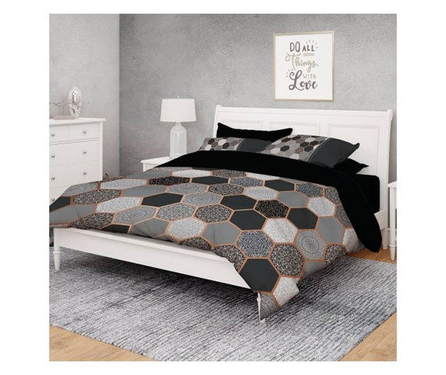 Спален комплект памучен сатен G1071 за голяма спалня без чаршаф