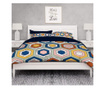 Спален комплект памучен сатен G1318 за единично легло с чаршаф