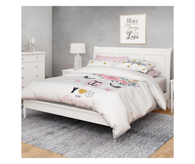 Спален комплект памучен сатен G1323 за единично легло без чаршаф