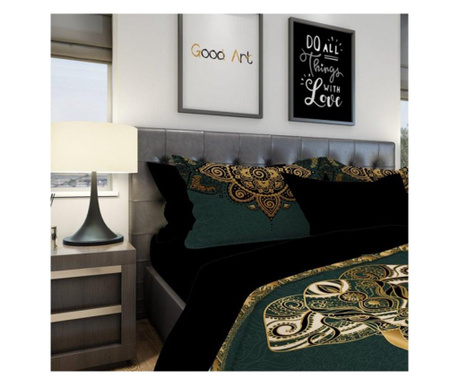 Спален комплект памучен сатен G1059 за малка спалня с чаршаф