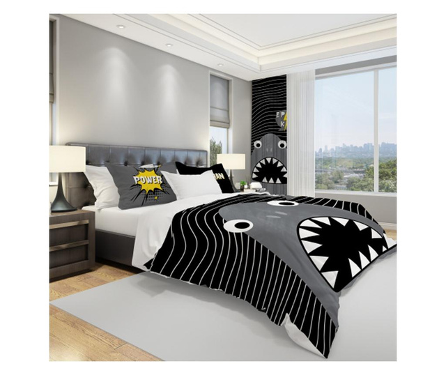 Спален комплект памучен сатен G1327 за голяма спалня с чаршаф