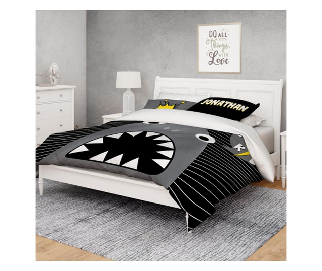 Спален комплект памучен сатен G1327 за голяма спалня с чаршаф