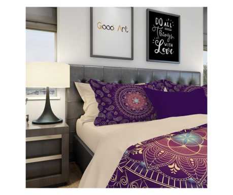 Спален комплект памучен сатен G1107 за малка спалня с чаршаф