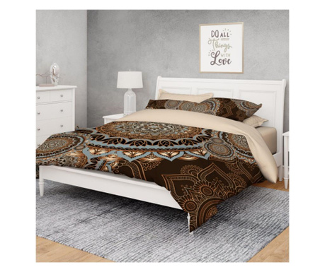 Спален комплект памучен сатен G1060 за малка спалня с чаршаф
