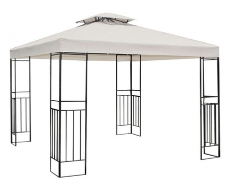 RAKI pavilion, cort gradina 3x3m cadru metalic, bej  300x300 cm