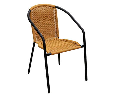 RAKI torres bistro scaun cafenea poliratan, cadru metalic 56x56xh72cm, cu brate  56x56x72 cm