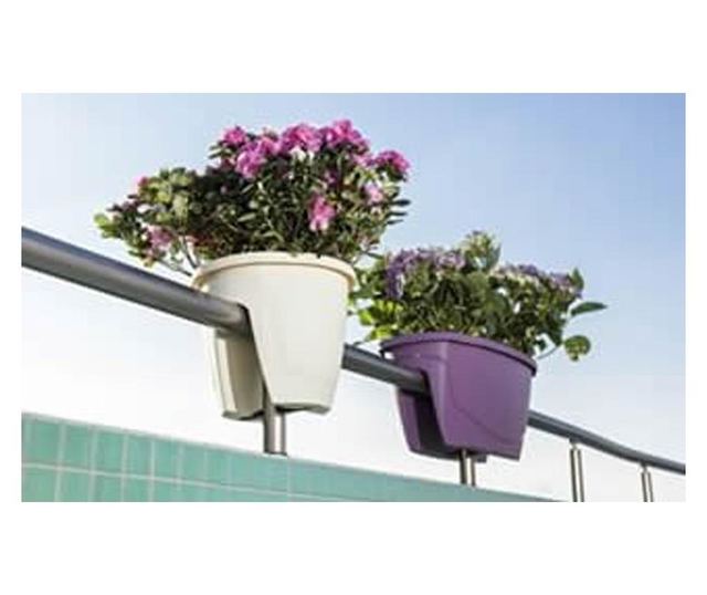 SERINOVA Jardiniera balustrada balcon 29,7x29,7xh24cm 7,5l culoare verde