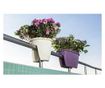 SERINOVA Jardiniera flori pentru balustrada balcon 58x29xh24cm 15,5l culoare alba