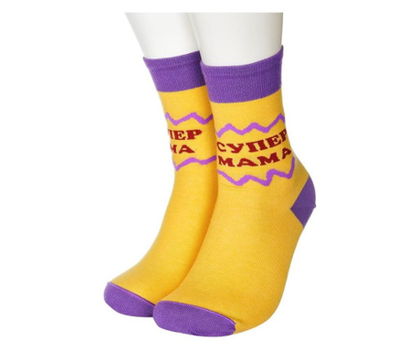 Чорапи с надпис "Супер мама"  35-38