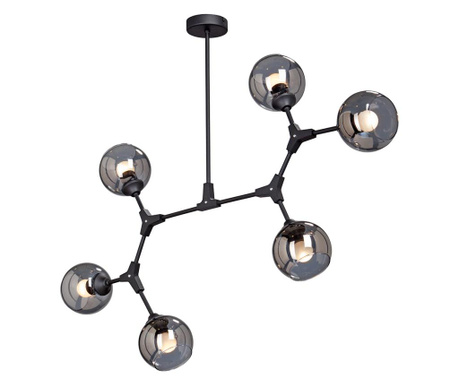 Lustra Vitaluce, Willow, metal, incandescent, LED, fluorescent, max. 40 W, E27, negru, 103x13x81 cm