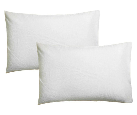 Set 2 jastučnice White 50x90 cm