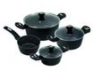 Set oale 7 piese,Carl Schmidt Sohn-Marburg,aluminiu forjat,16/20/24cm,negru