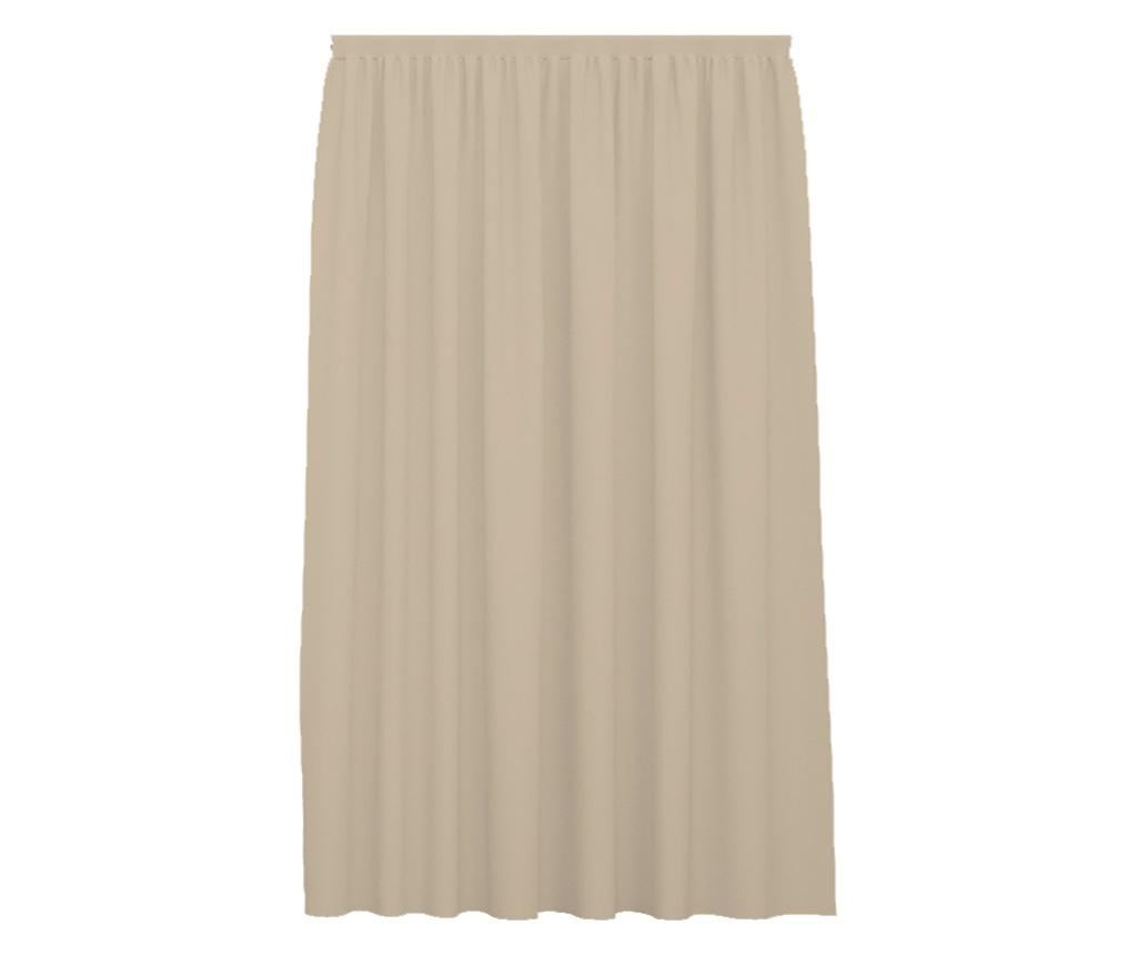 Perdea voal 140x275 cm, culoare bej, prindere cu rejansa