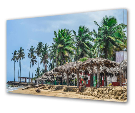 Tablou Canvas Premium Art Factory TrueColor Peisaj Multicolor Palmieri pe malul marii  50x70 cm