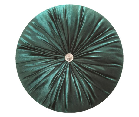 Perna decorativa rotunda catifea verde inchis 33 cm Fashion Story Home, 33 cm, verde inchis