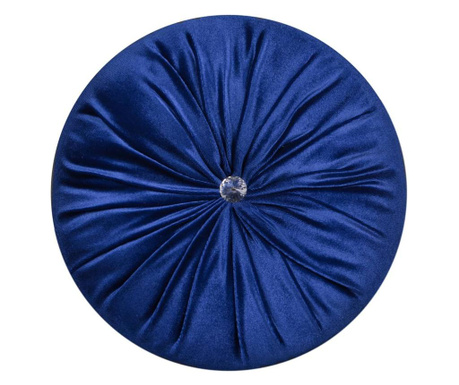 Perna decorativa rotunda catifea albastru regal 33 cm Fashion Story Home, 33 cm, albastru regal