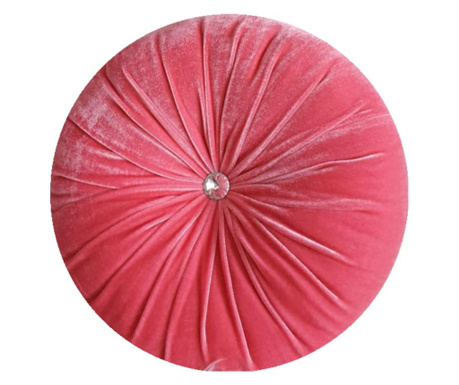 Perna decorativa rotunda catifea corai 33 cm Fashion Story Home, 33 cm, corai