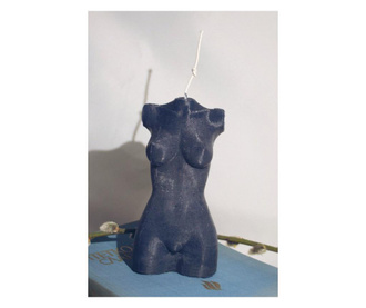 Venera body - ръчноизработена ароматна свещ - в син цвят  14 см