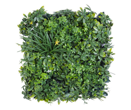 Pano iz zelenih umetnih rastlin 50 cm x 50 cm