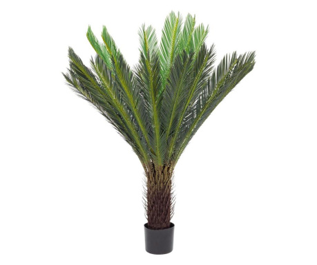 Palmier artificial cycas cu 28 frunze in ghiveci 120 cm