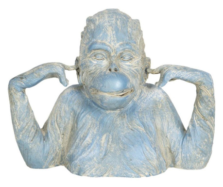 Plava figurica od poliresina Majmun 24 cm x 11 cm x 19 h