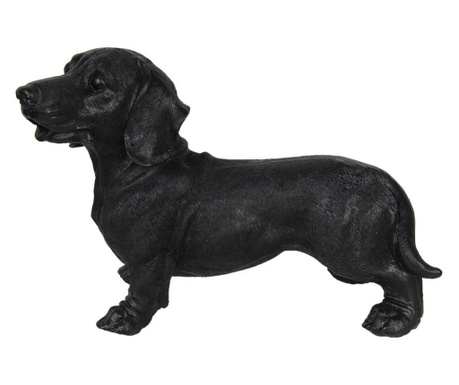 Crna figurica od poliresina Pas 32 cm x 14 cm x 23 h