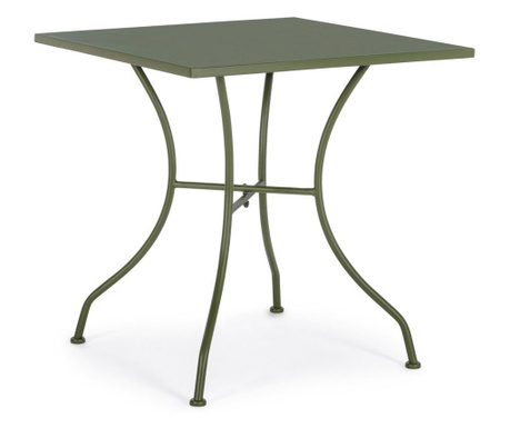 Kelsie zeleni željezni stol 70 cm x 70 cm x 71 h