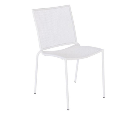 Стол с облегалка от Желязо Бяло circe 51x52.5x80.5 См