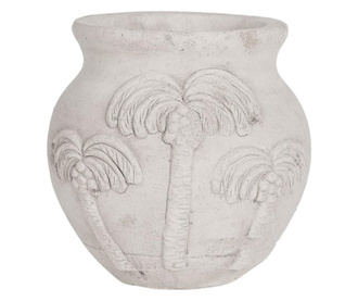 Ghiveci din ceramica gri palmieri Ø 15x14 cm