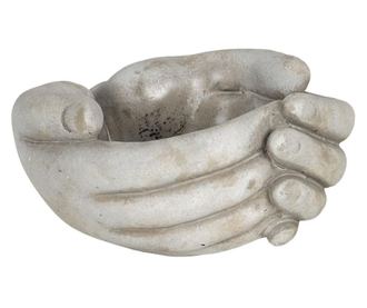 Ghiveci din ceramica bej 18x16x9 cm