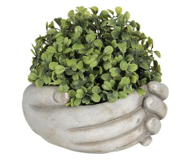 Ghiveci din ceramica bej 18x16x9 cm