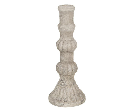 Svečnik iz sive keramike Ø 12 cm x 32 v