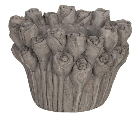 Ghiveci din ceramica gri roses Ø 16x13  cm