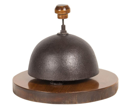 Stolno zvono od smeđeg željeza i drvene baze Ø 20 x 17 h