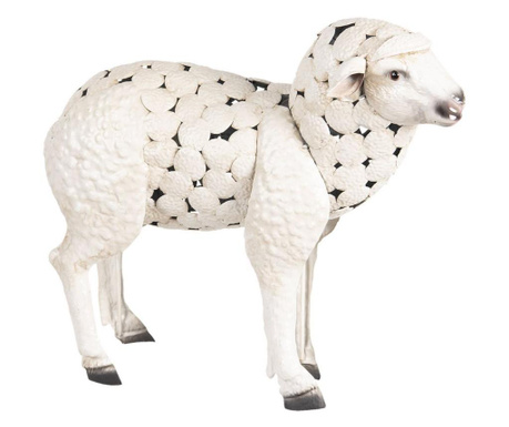 Фигурка овца Декоративна От Желязо Бяло 49x17x45 См