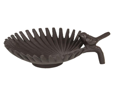 Декоративна желязна, кафява купа  птица 18x22x7 cm