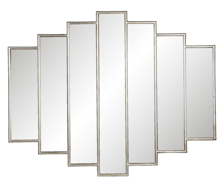 Zidno ogledalo sa srebrnim poliuretanskim okvirom 80 cm x 2 cm x 100 h