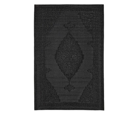 Covor textil negru delbar