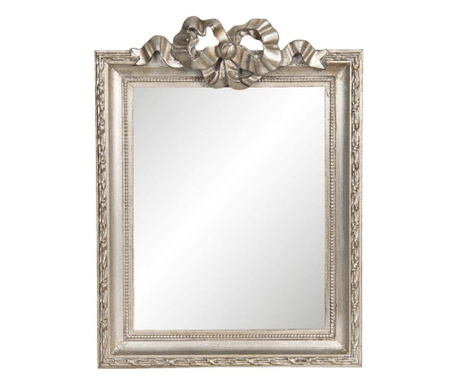Zidno ogledalo sa srebrnim drvenim okvirom 25 cm x 2 cm x 34 h