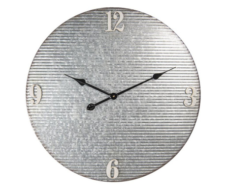 Stenska ura iz sive kovine Ø 60 cm x 5 cm