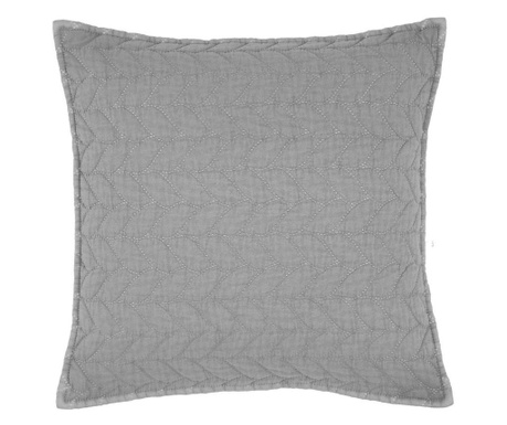 Prošivena siva pamučna jastučnica 40 cm x 40 cm