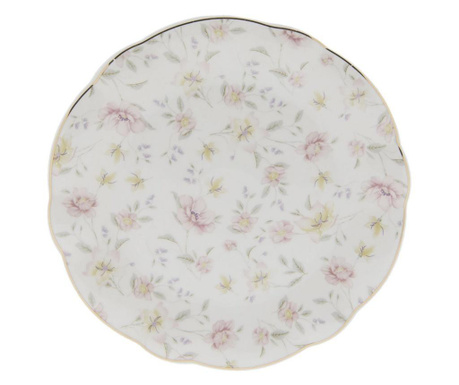 Fehér porcelán tányér Tuberose díszítéssel Ø 26 cm x 2 h