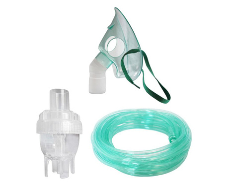 Kit accesorii pentru aparat aerosoli cu compresor redline nb-6, furtun de 6 m si masca medie rotativa, recomandat pentru copii m