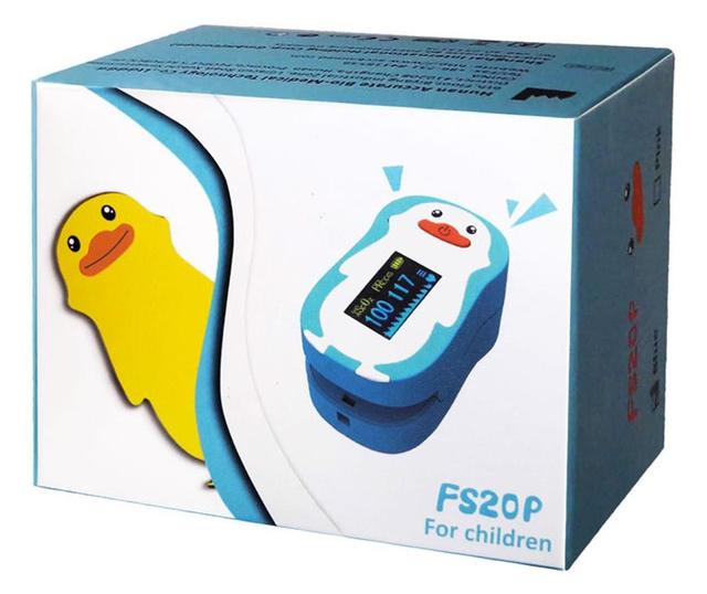 Пулсоксиметър RedLine FS20P, за деца 2-12 години, уред за измерване на пулс и кислород в кръвта, Розов