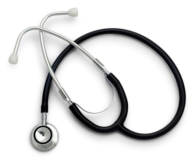 Stetoscop little doctor ld prof ii, stetoscop metalic utilizabil pe ambele parti, diafragma mica, negru/inox  Lungime tub 56 cm;