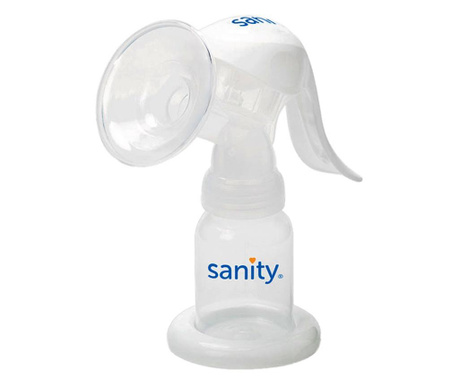 Pompa manuala de san sanity easy comfort, cu clapeta, biberon si tetina bpa free  19 x 17 x 5.5 cm