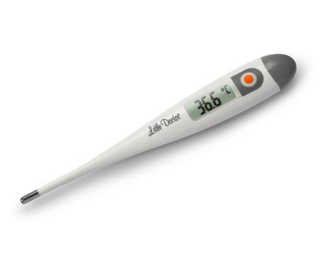 Termometru digital little doctor ld 301, indicator sonor, waterproof, display lcd, alb  13 x 2 cm