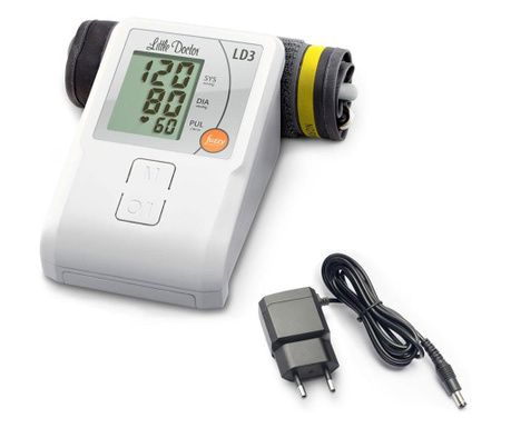 Pachet tensiometru electronic de brat little doctor ld3 cu adaptor priza  12.1 x 8.4 x 6.4 cm
