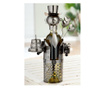 Suport Sticle de Vin, Model Baiat cu Tort, Metal, Capacitate 1 Sticla, 36 cm